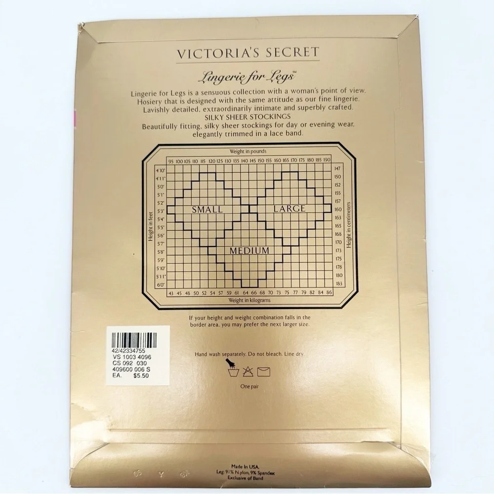 Victoria's Secret Glamour Sheers Silky Sheer Stockings